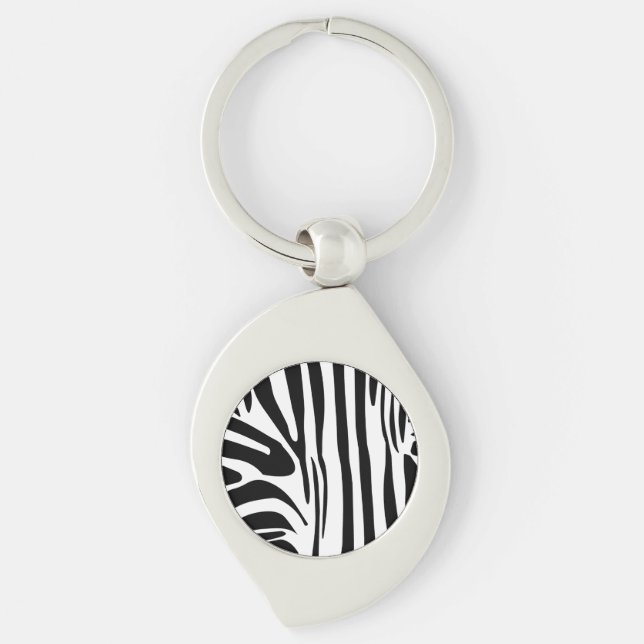 Zebra-Muster Schlüsselanhänger (Vorderseite)