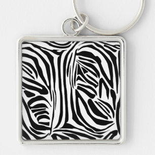 Zebra-Muster Schlüsselanhänger