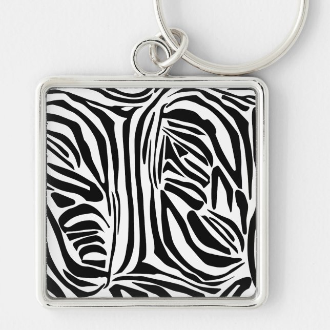 Zebra-Muster Schlüsselanhänger (Vorne)