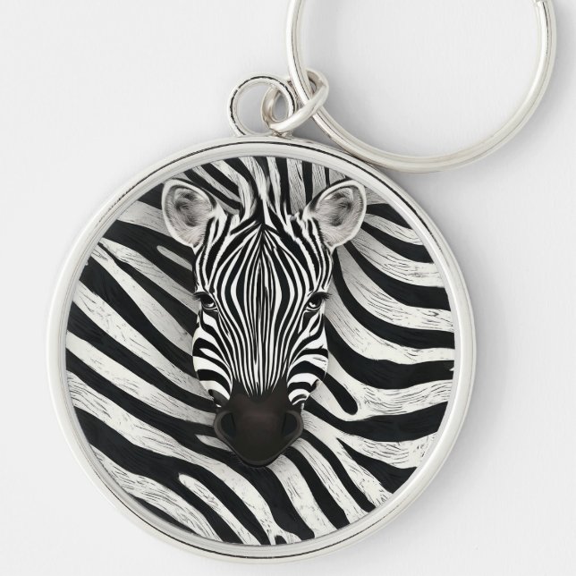 Zebra-Muster Schlüsselanhänger (Vorne)