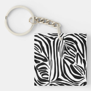 Zebra-Muster Schlüsselanhänger
