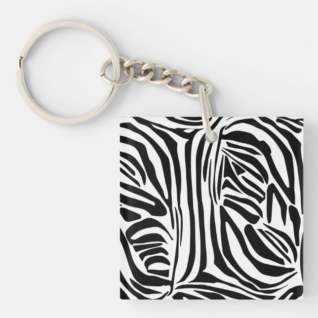 Zebra-Muster Schlüsselanhänger (Vorderseite)