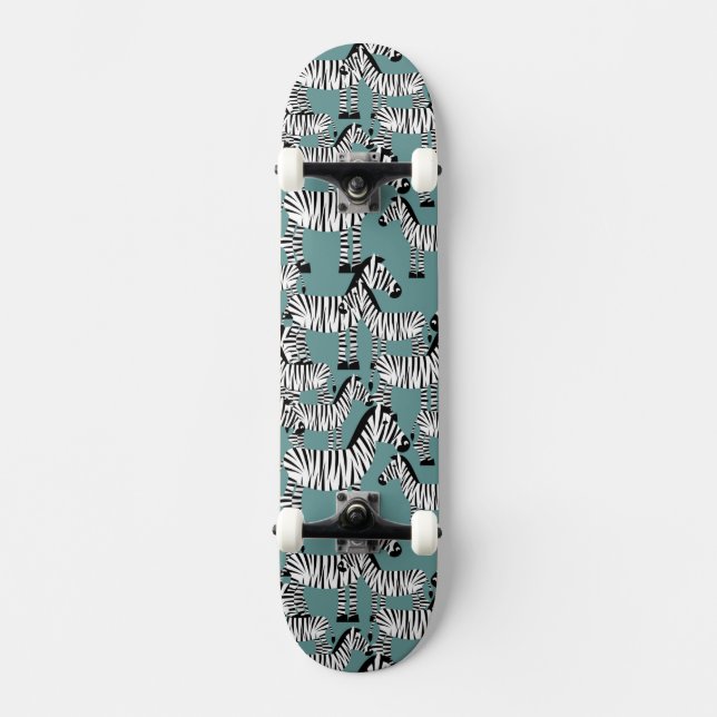 Zebra-Muster Skateboard (Vorderseite)
