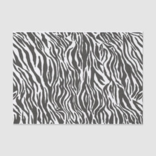 Zebra Muster Tierbild Schwarz-Weiß Streifen Seidenpapier