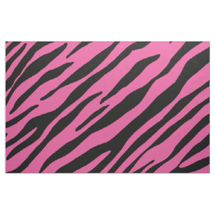 Zebra Muster Tierdruck Schwarz/Rosa Stoff