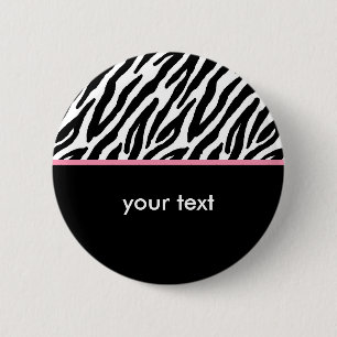 Zebra-Muster und Pink Button