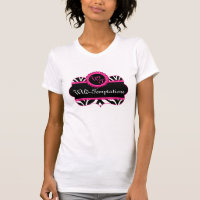 Zebra-Muster und rosa Spitze-Gewohnheits-T - Shirt
