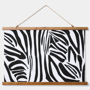 Zebra-Muster Wandteppich Mit Holzrahmen
