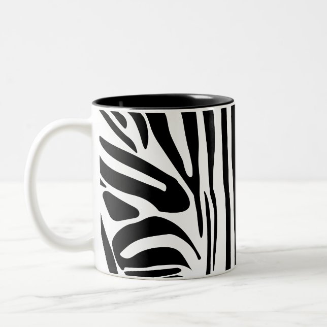 Zebra-Muster Zweifarbige Tasse (Links)