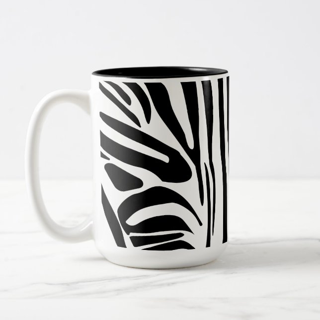 Zebra-Muster Zweifarbige Tasse (Links)