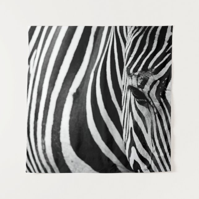 ZEBRA-NAH-UP-ANSICHT WANDTEPPICH (Vorderseite)