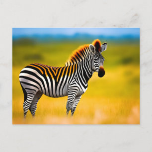Zebra-Natur Postkarte