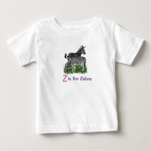 Zebra Niedliche Tier Mädchen Baby T-shirt