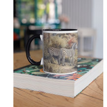 Zebra-Oase & Löwinnen-Versammlung Vintage-Botanik