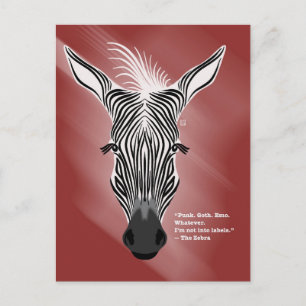 Zebra ohne Labels Postkarten