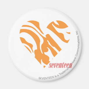 Zebra Orange 2 Magnet