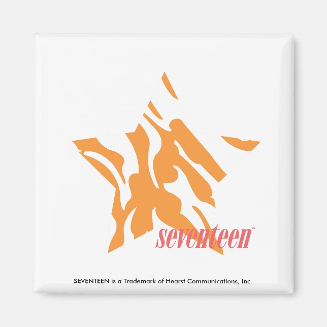 Zebra Orange 3 Magnet (Vorne)