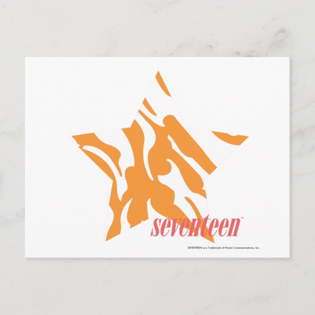 Zebra Orange 3 Postkarte (Vorderseite)