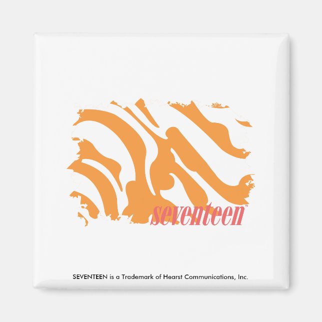 Zebra Orange 4 Magnet (Vorne)