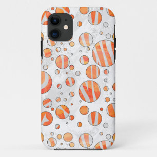 Zebra Orange und White Polka Dot iPhone 11 Hülle