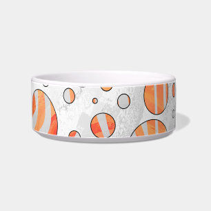 Zebra Orange und White Polka Dot Napf