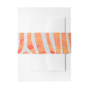 Zebra Orange und White Print Einladungsbanderole