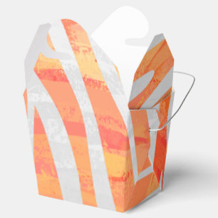 Zebra Orange und White Print Geschenkschachtel
