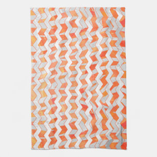 Zebra Orange und White Print Handtuch