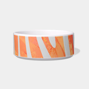 Zebra Orange und White Print Napf
