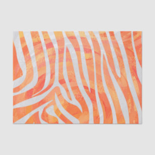 Zebra Orange und White Print Seidenpapier