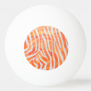 Zebra Orange und White Print Tischtennisball