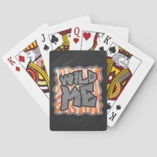 Zebra Orange und White Wild Me Spielkarten