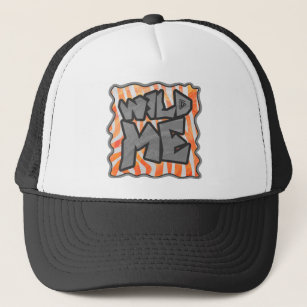 Zebra Orange und White Wild Me Truckerkappe
