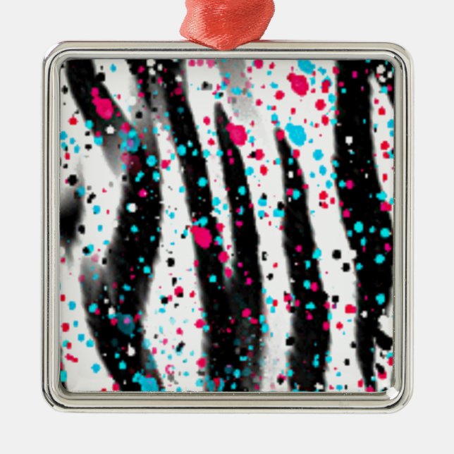 Zebra Ornament Aus Metall (Vorne)