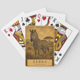 Zebra Ostafrikanische Savanne VINTAGE Spielkarten