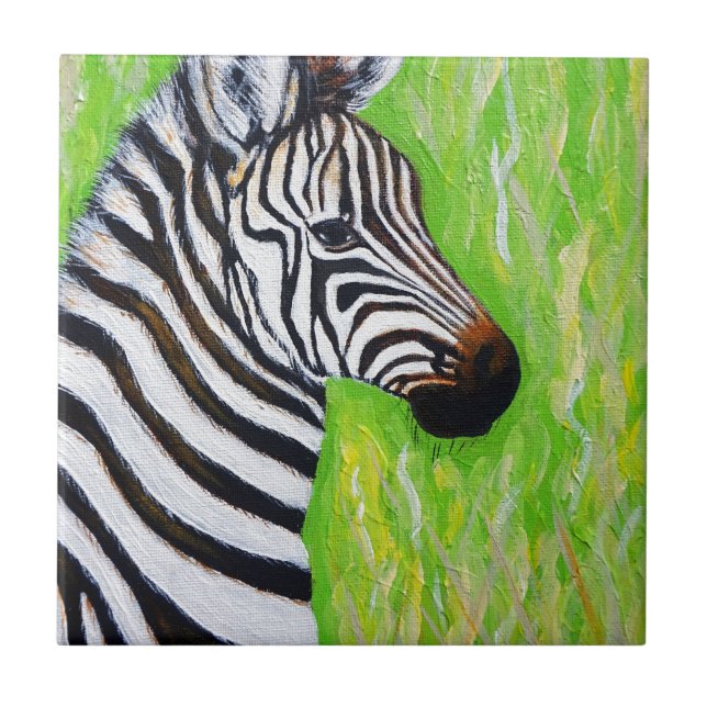 Zebra Painting Fliese (Vorderseite)