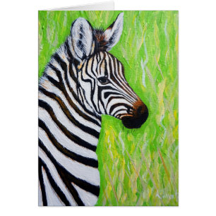 Zebra Painting Grußkarte