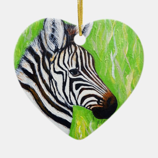 Zebra Painting Keramikornament (Vorne)