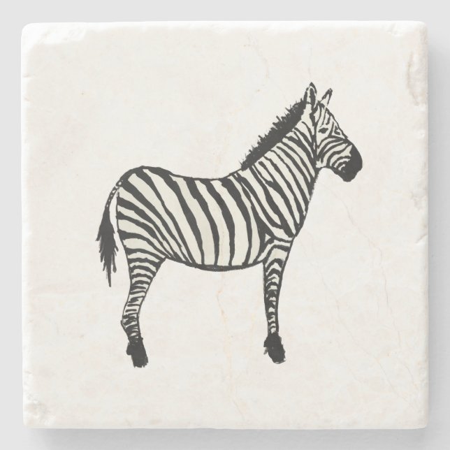Zebra Painting Marble Stone Untersetzer (Vorderseite)
