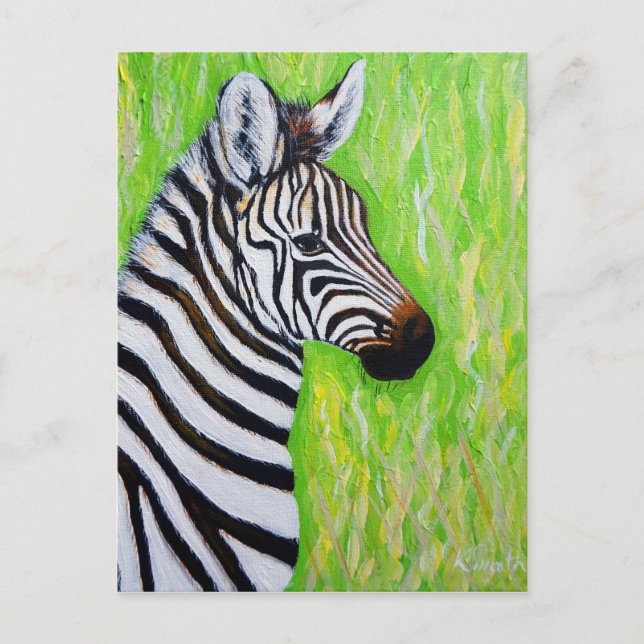 Zebra Painting Postkarte (Vorderseite)
