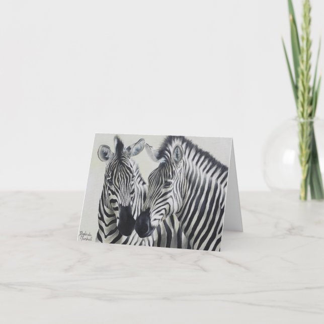 Zebra Pair Notecard Karte (Vorderseite)