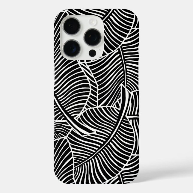 Zebra Palm Hawaiian Tropical Black and White Case-Mate iPhone Hülle (Rückseite)