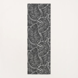 Zebra Palm Hawaiian Tropical Black Reversible Yogamatte