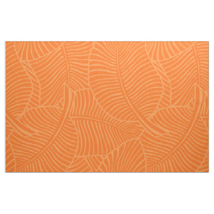 Zebra Palm Hawaiian Tropische Mandarine Stoff