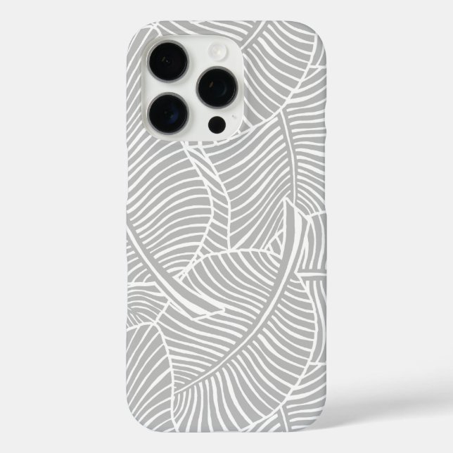 Zebra-Palme Hawaiian Tropical Silber-Grau Case-Mate iPhone Hülle (Rückseite)