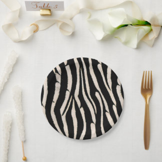 Zebra: Papierplatte Pappteller