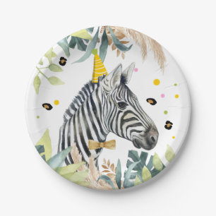 Zebra Party Animals Geburtstag Zoo Safari Pappteller