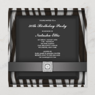 Zebra-Party-Einladungsvorlage für jede Anzahl Einladung