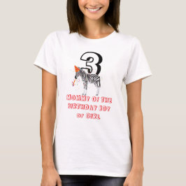 Zebra Partying - Geburtstagsparty Mommy Girl Boy T-Shirt