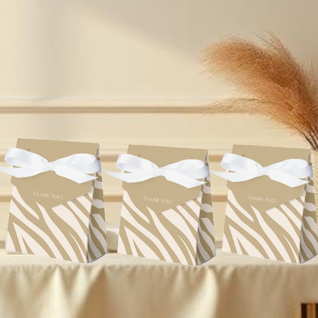 Zebra Pattern-Beige- Geschenkschachtel (Zebra Print-Beige- Large Gift Bag )